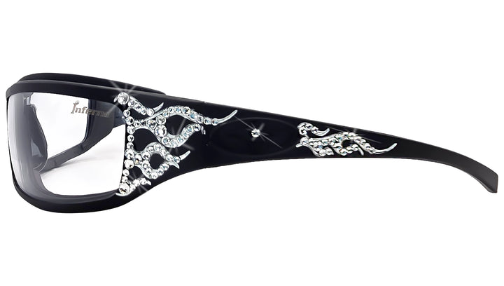 HAND ENGRAVED FLAMES WITH BLING